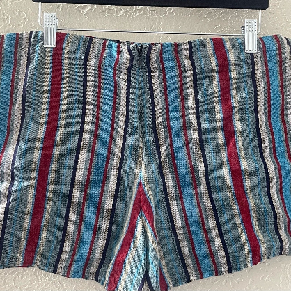 Rancho Especial Women's Festive Striped Multicolor Women's Shorts Size XXL - Picture 3 of 7